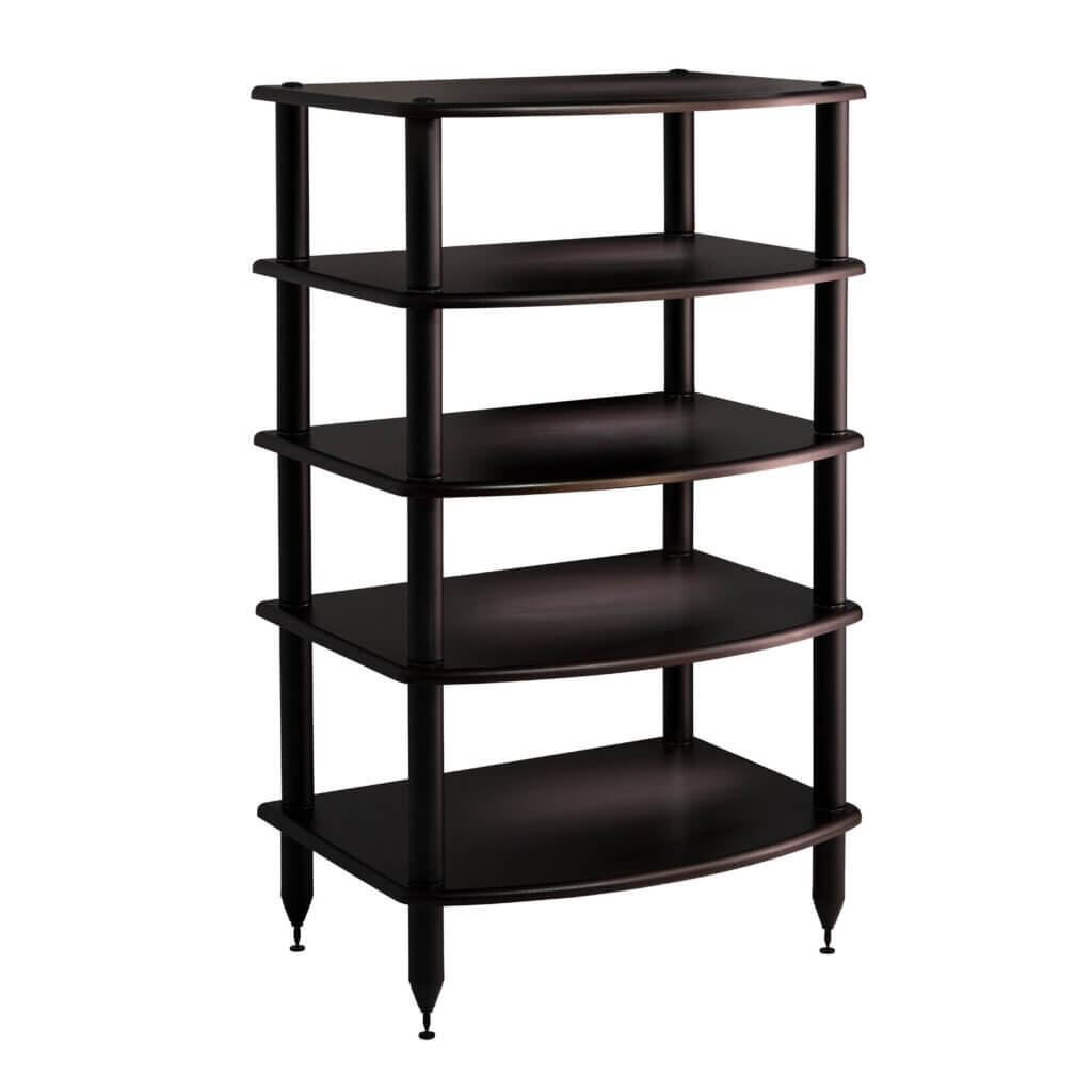 5 shelf rack black
